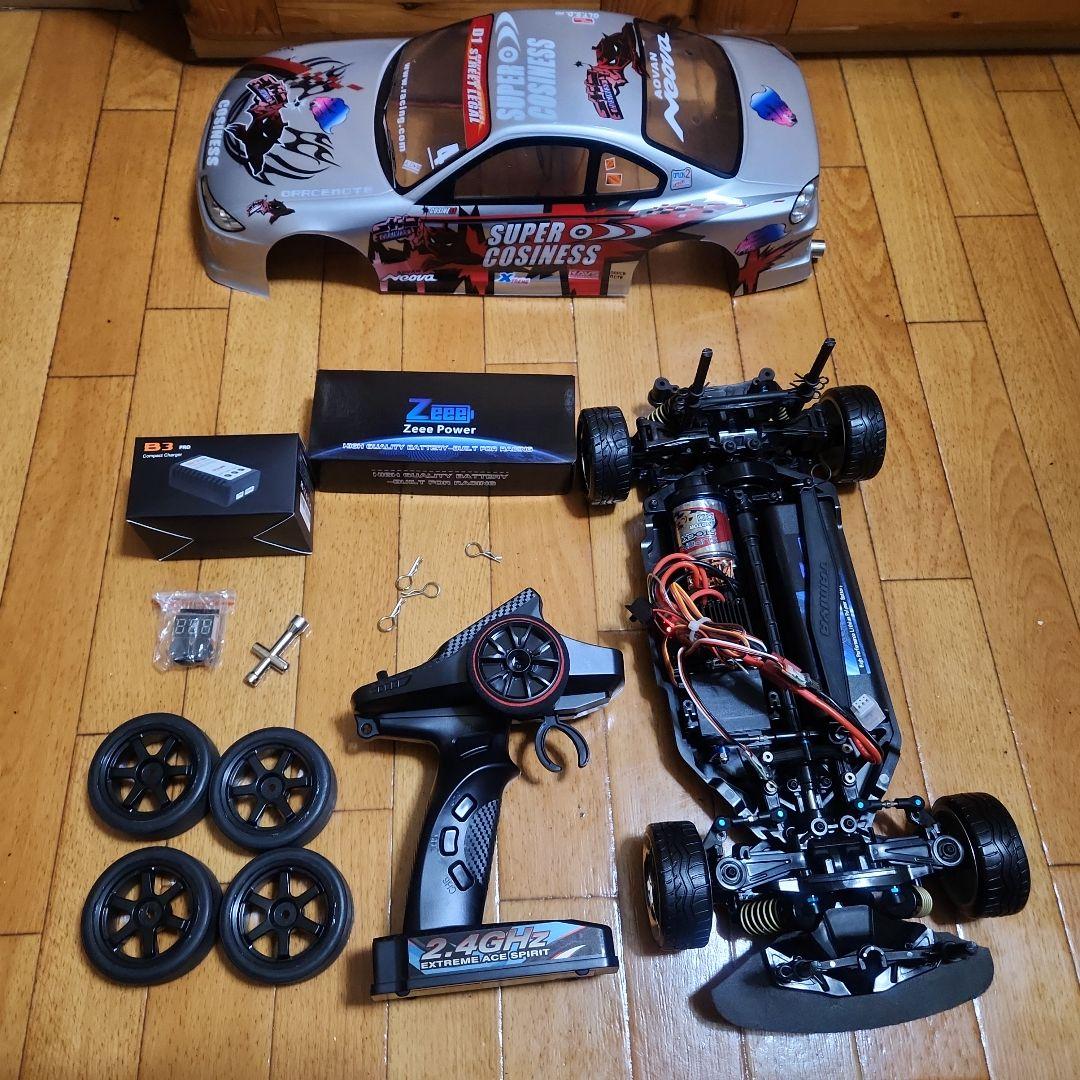 タミヤ ドリフト ラジコン フルセット　TT02　シルビア　ボディ　赤　tt01