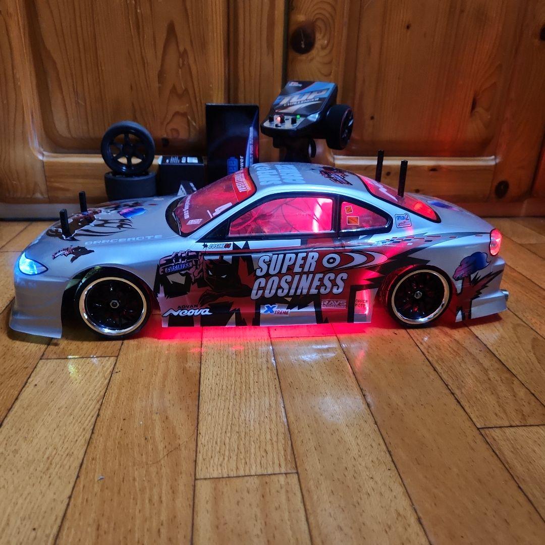 タミヤ ドリフト ラジコン フルセット　TT02　シルビア　ボディ　赤　tt01