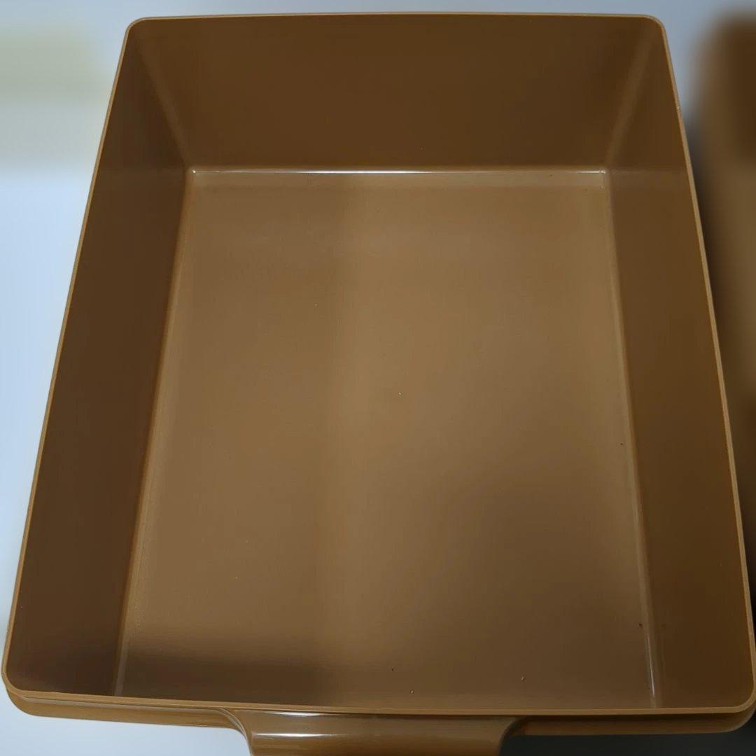 【3個セット】人気色ブラウン　タッパーウェア　スーパーケース　衣装/収納ケース