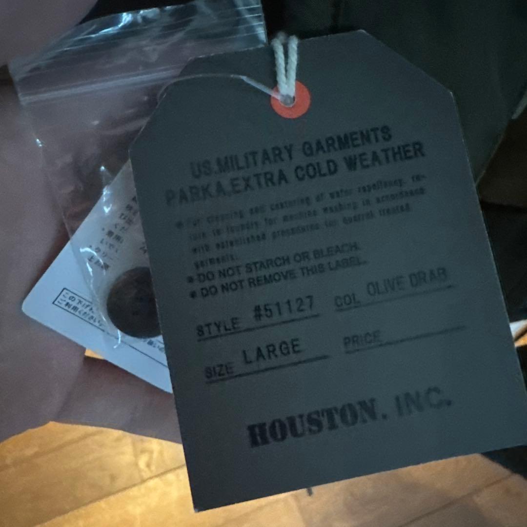 未使用　タグ付きHOUSTON ヒューストン M-65 PARKA モッズコート