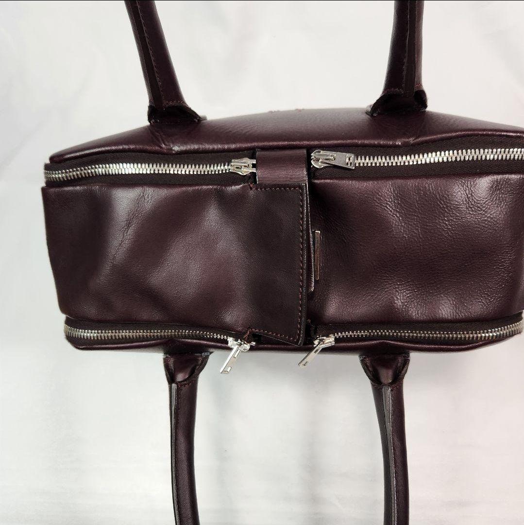 未使用タグ付き ゴールデングース スクエア型ダブルジップボストンバッグ ブラウン