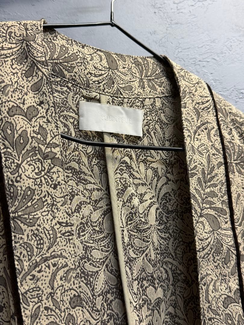 ジャケット・アウター TODAYFUL Jacquard Piping Gown