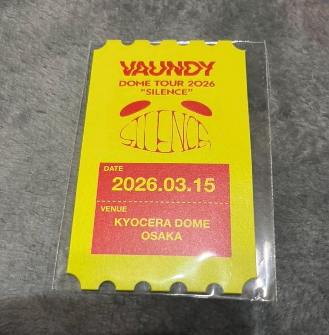 バウンディvaundy vawsくじB賞　京セラドームチケットカードと銀テープ