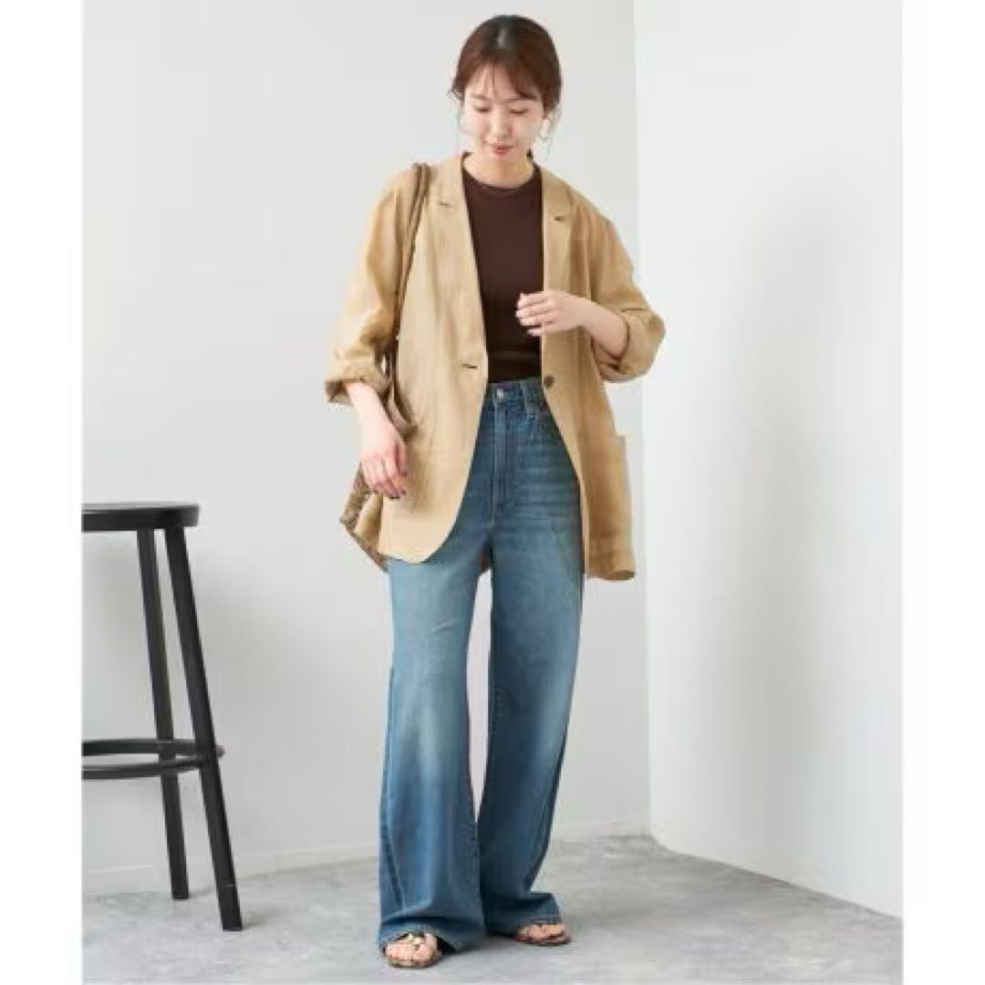 25SS スピック＆スパン ラミーミックスシアージャケット　36