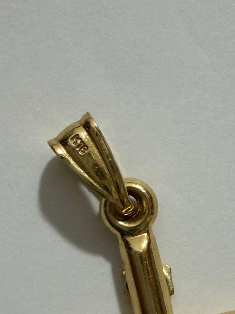k18刻印‼️おまとめ⁉️金色の十字架と赤い石のチャーム