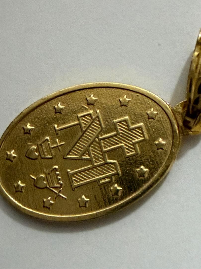 k18刻印‼️おまとめ⁉️金色の十字架と赤い石のチャーム