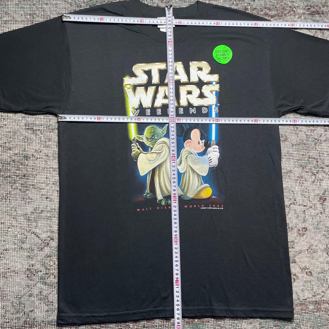 ヴィンテージ　デッドストック　ディズニースターウォーズ　ミッキーヨーダ　Tシャツ