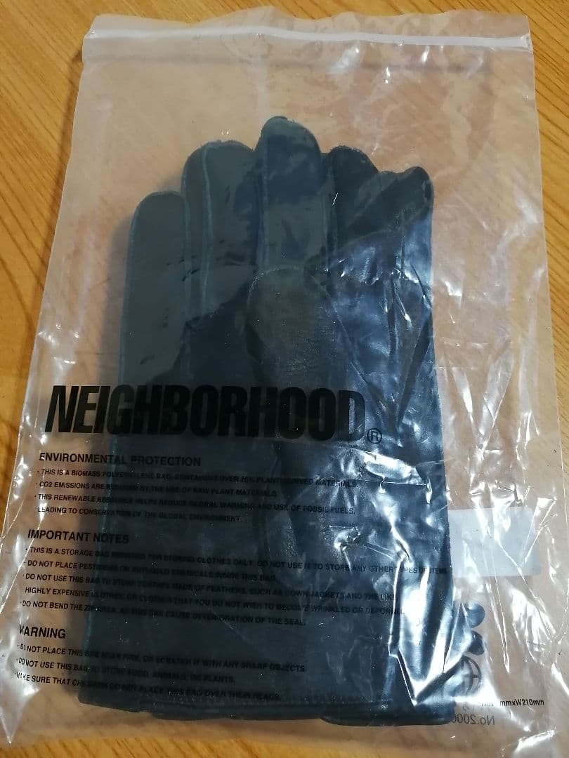 小物 SIZE:M NEIGHBORHOOD Emblem Gloves Black