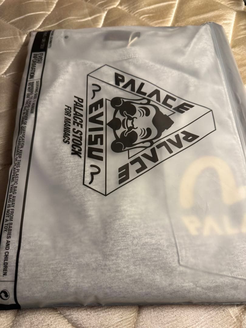 トップス PALACE EVISU HEAVY WASH T-SHIRT GREYMARL