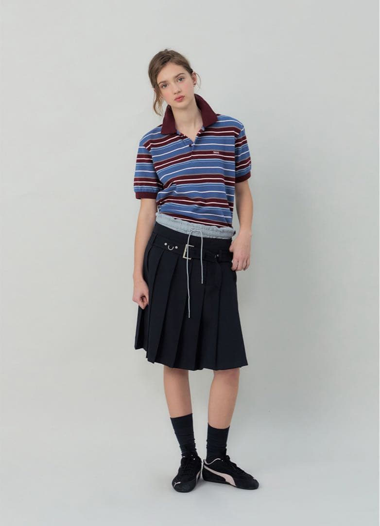 【未使用タグ付】GROVE CARELL STRIPE PIQUE SHIRT