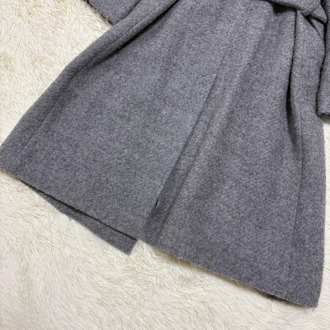 チ*君様 LE CIEL BLEU ルシェルブルー ループラップコート グレー
