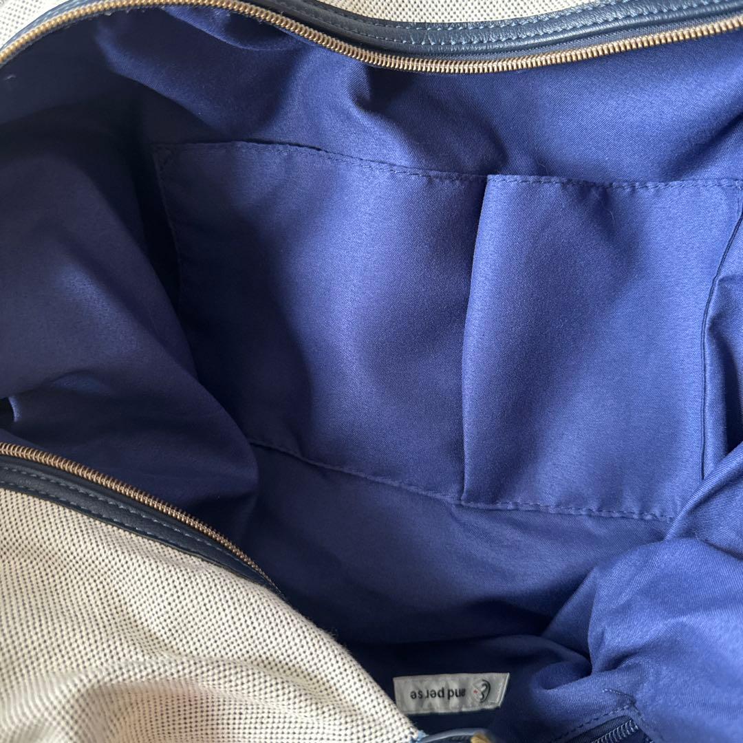 ⭐︎美品and per se トートバッグ ベージュ・ネイビー