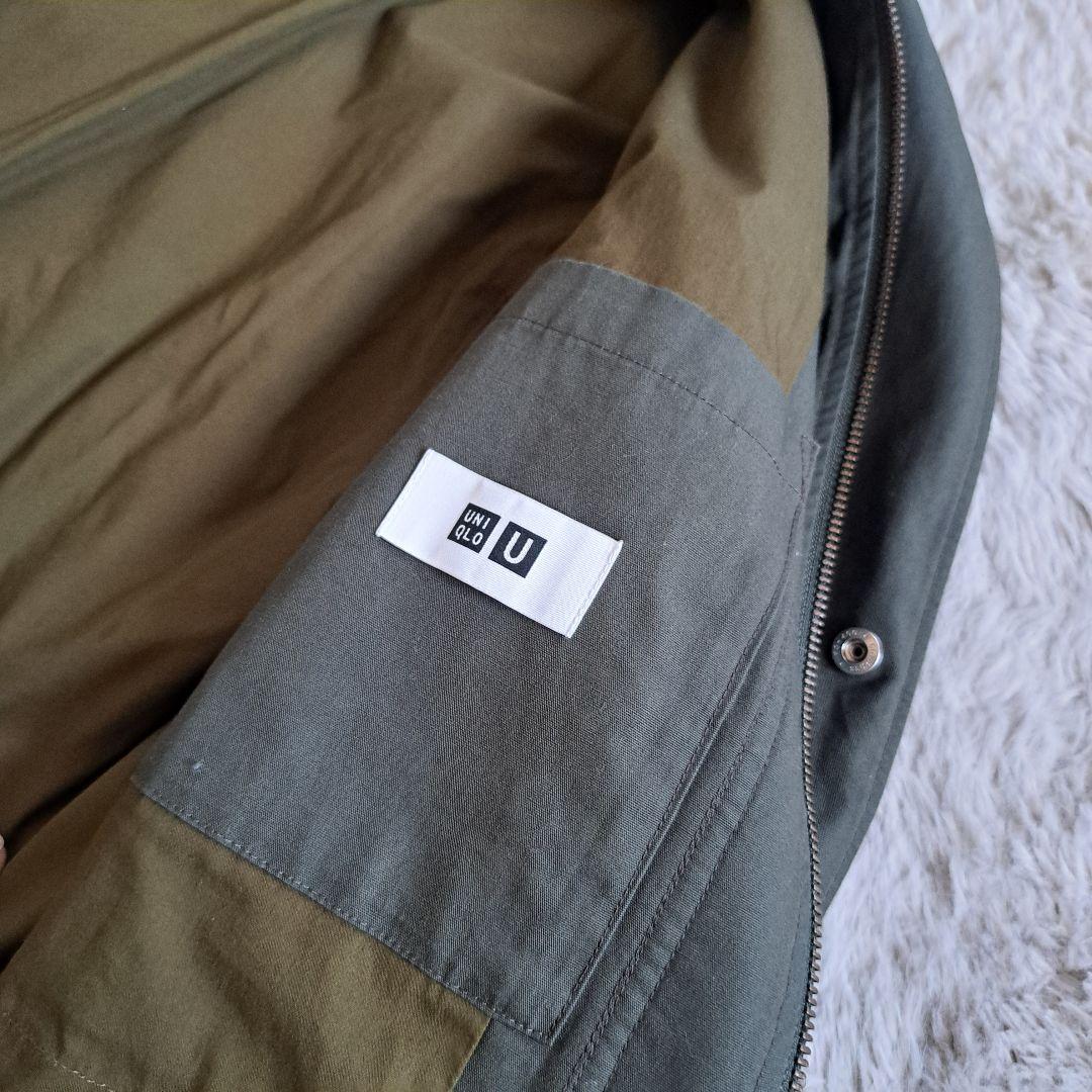 UNIQLO U フード付きモッズコート XXL オリーブ 極美✨