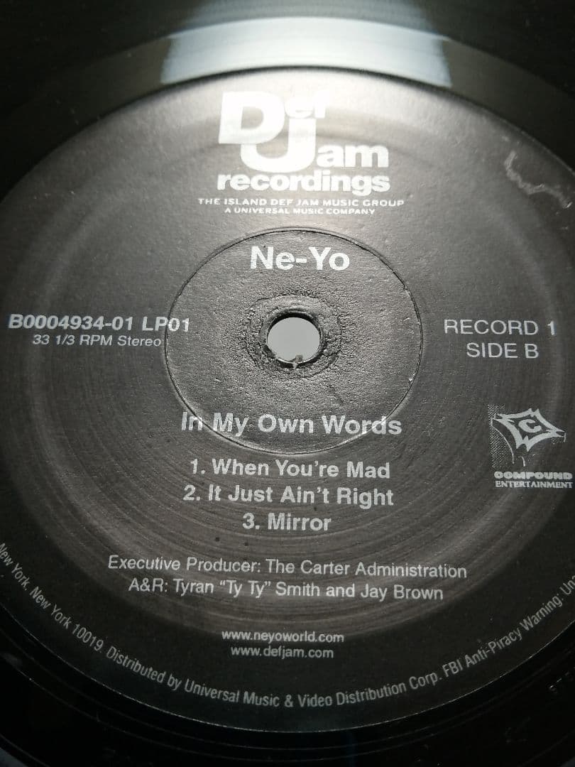【'05 名盤】NE−YO ニーヨ IN MY OWN WORLD 2枚組LP