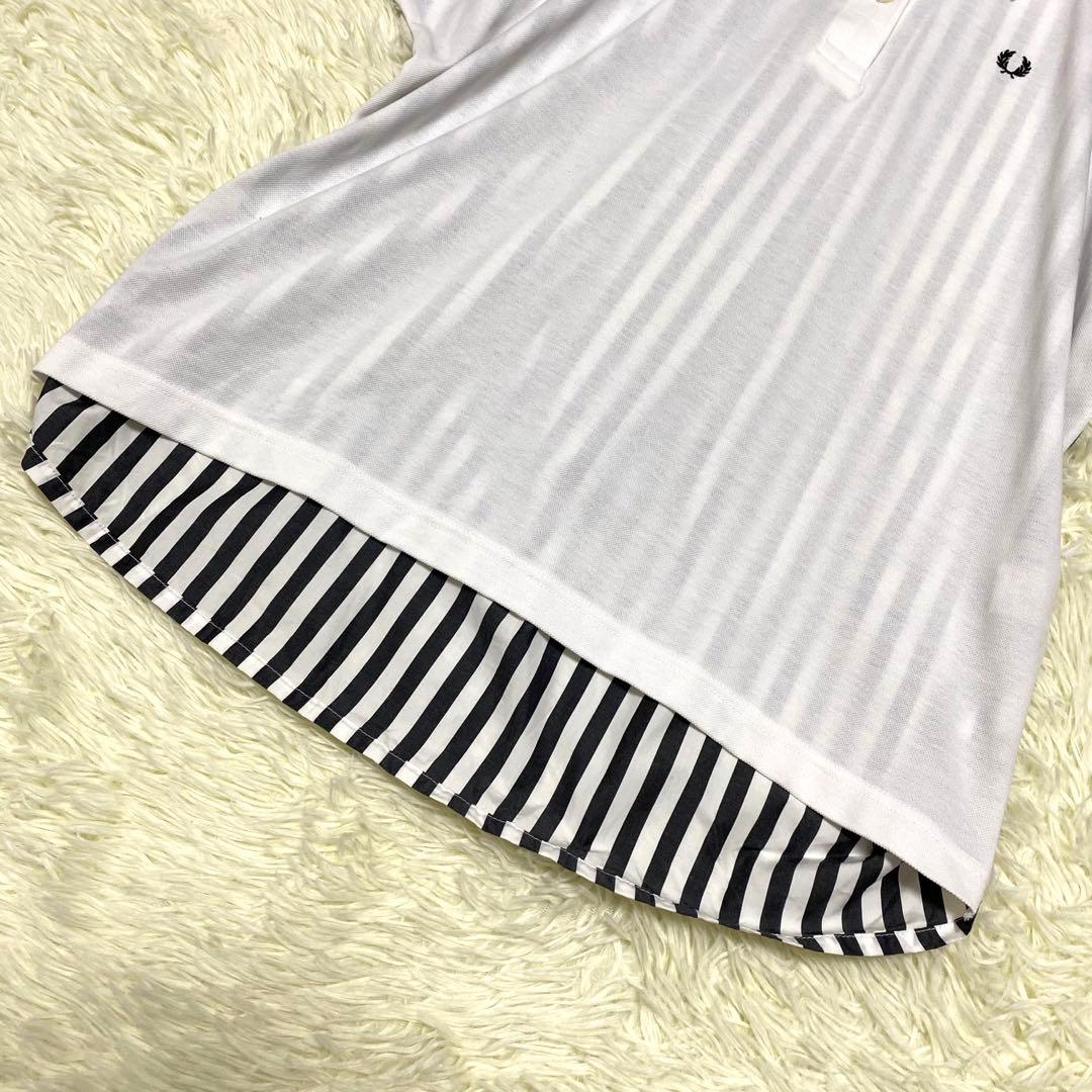 るみるみ様【未使用】フレッドペリー バックストライプ ポロシャツ 刺繍ロゴ M