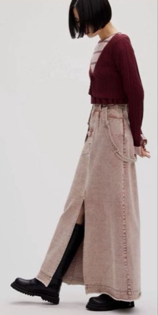 新品＊未使用＊タグ付きAMERI SUSPENDER DENIM SKIRT M