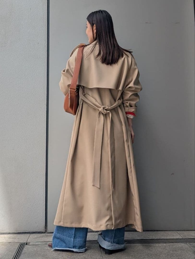 0✨新品✨MilaOwen ミラオーウェン 共ベルト付憲章デザイントレンチコート