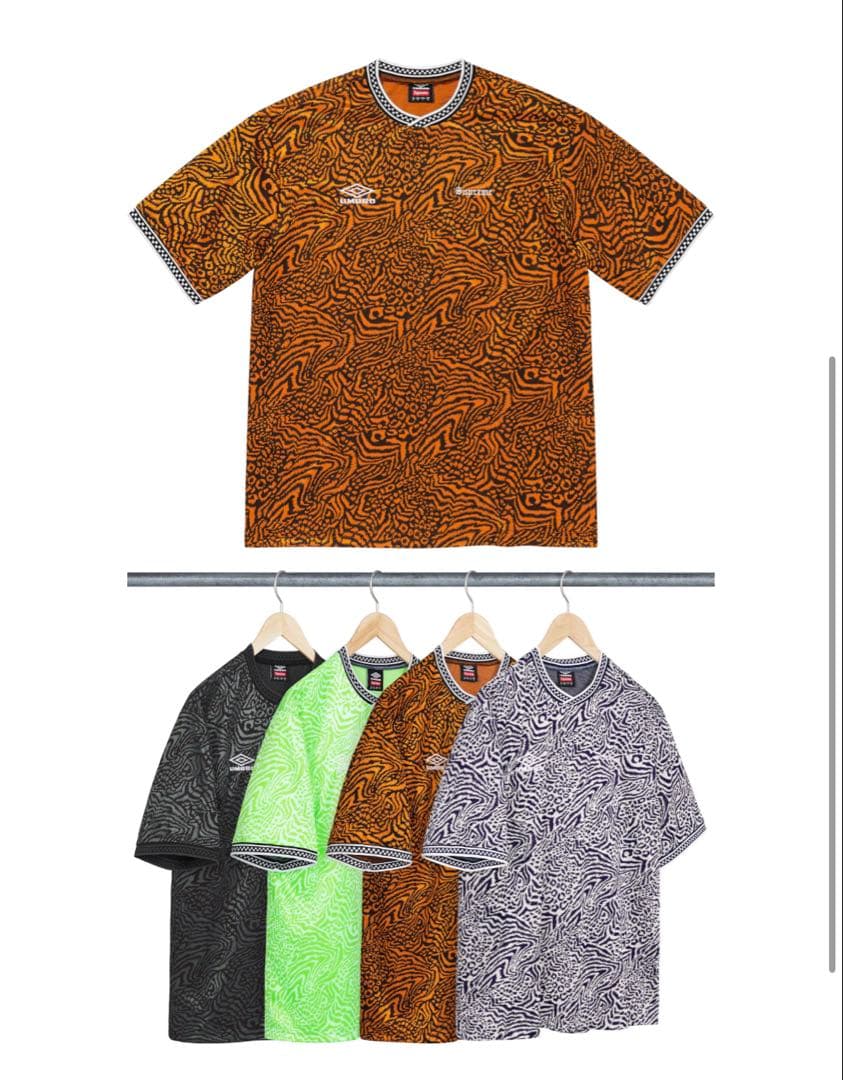 23SS supreme×umbro SoccerJersey 美品　BLACK