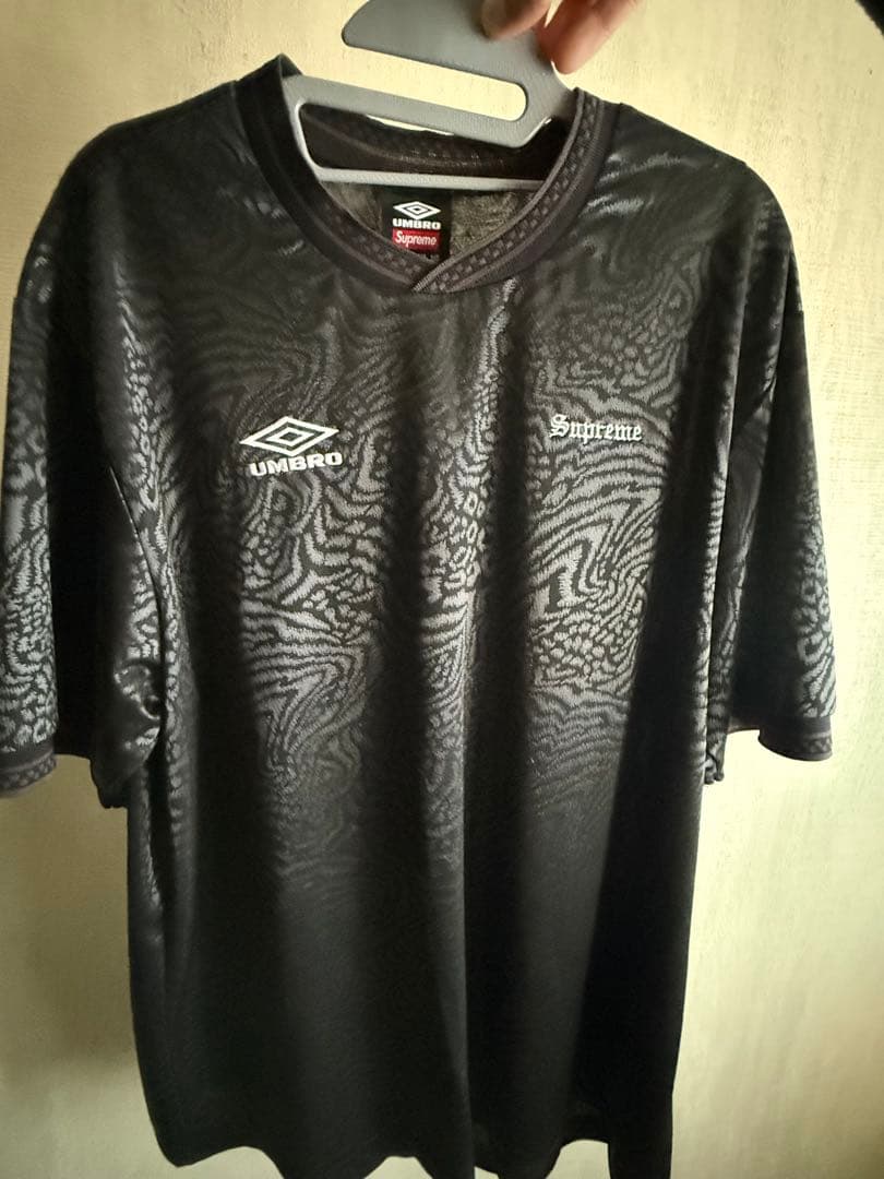 23SS supreme×umbro SoccerJersey 美品　BLACK