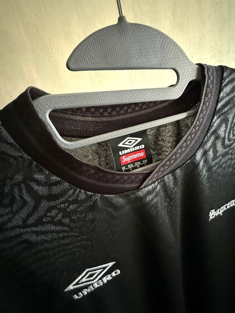 23SS supreme×umbro SoccerJersey 美品　BLACK
