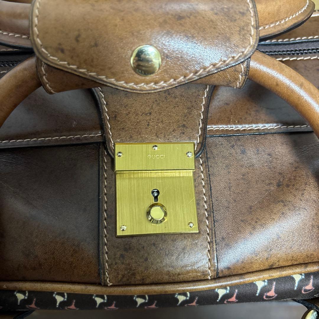 Lion　　美品　本物GUCCI ボストンバッグホースビット