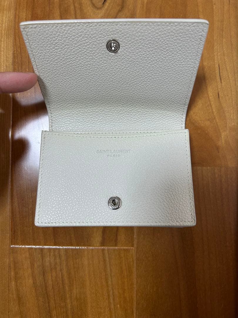 SAINT LAURENT サンローラン ホワイト 名刺入れ カードケース 美品