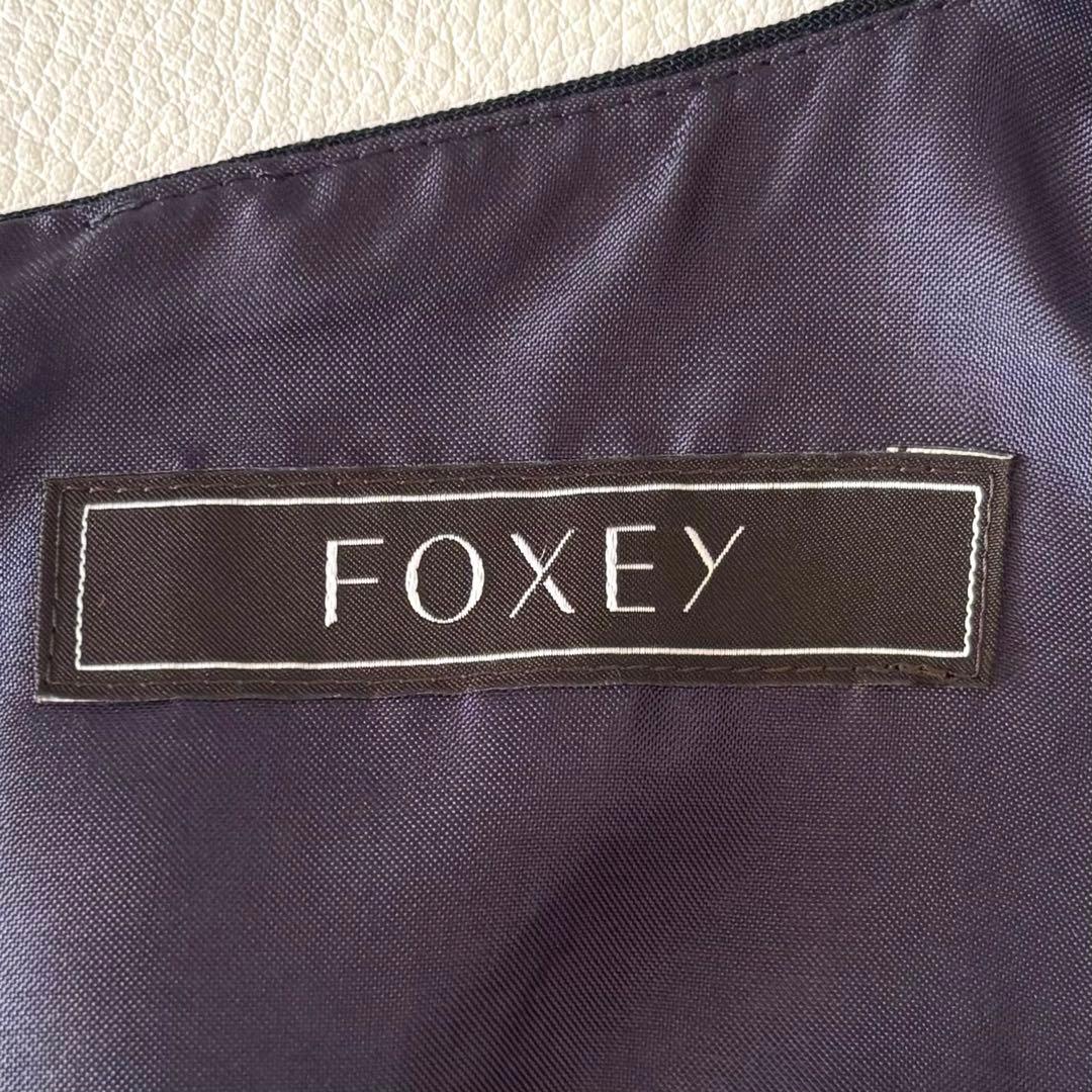 美品✨FOXEY リズム ウールブレンドエアリードレス　フレア　40