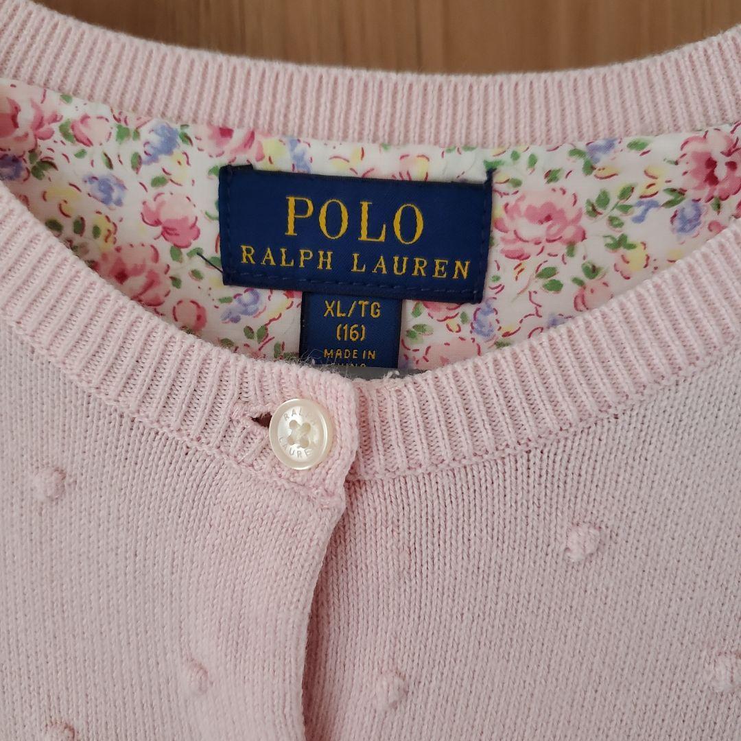 POLO RALPH LAUREN　ピンクカーディガン　XL　花柄