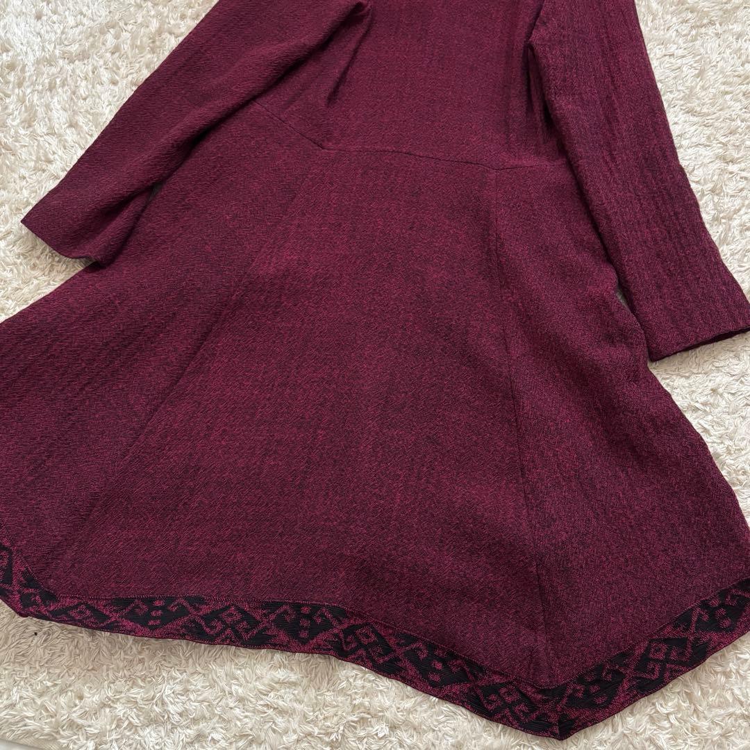 極美品✨HaaT イッセイミヤケ ロングコート 変形 ウール レース 軽量