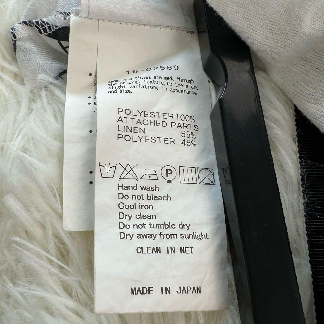 sacai サカイ バンダナ Tシャツ ペイズリー アレンジ可能 ゆったりS