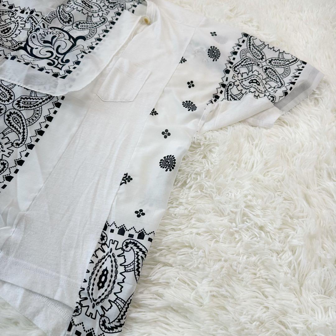 sacai サカイ バンダナ Tシャツ ペイズリー アレンジ可能 ゆったりS