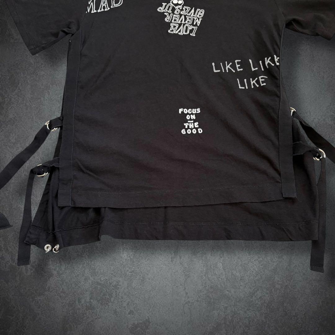 DIESEL 00s スカル サイドベルト Tシャツ y2k 平成ギャル パンク