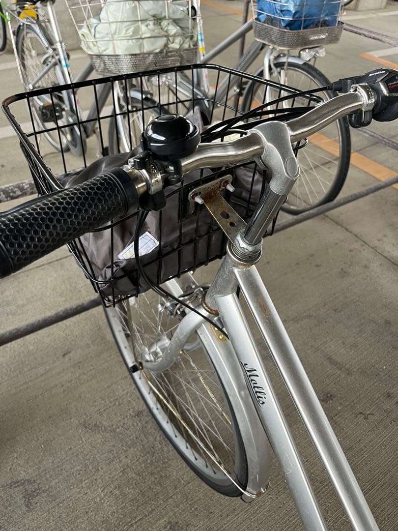 シルバー シティサイクル 前バスケット付き 27インチ