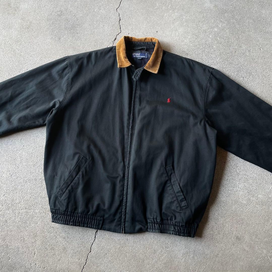 90s Polo Ralph Lauren スイングトップ 襟コーズ ブラック