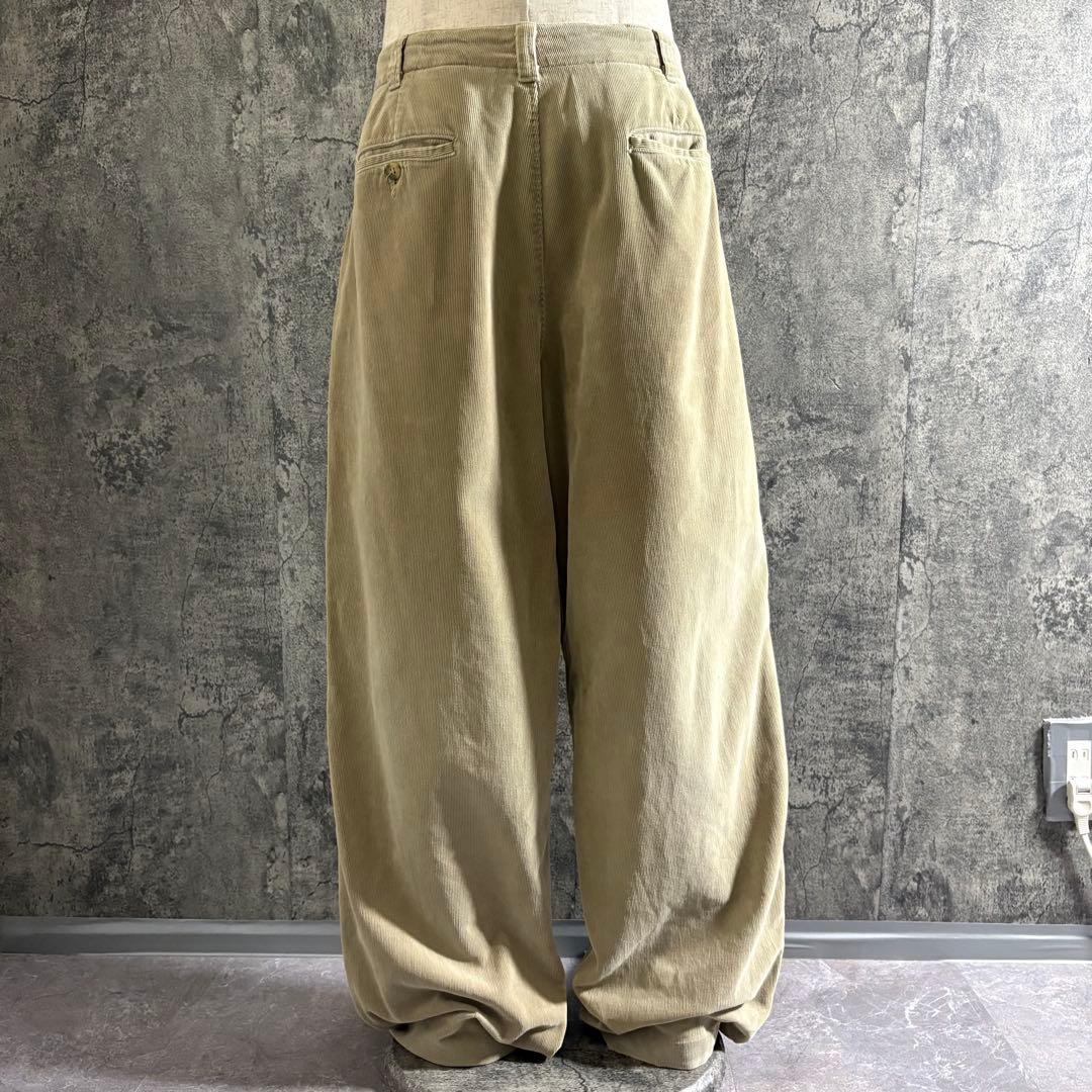 パンツ EDWIN baggy corduroy pants beige wide