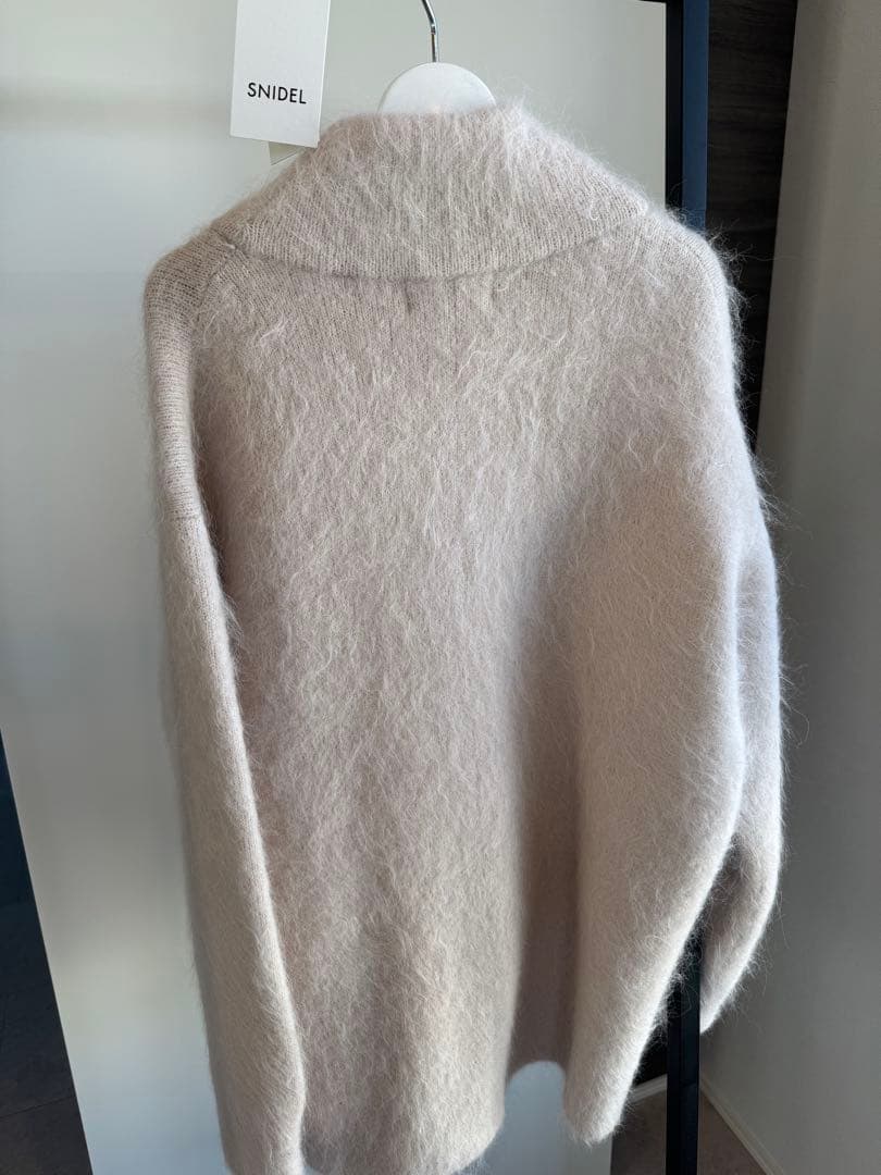 スナイデル SNIDEL アルパカシャギー ジップコート ピンクベージュ