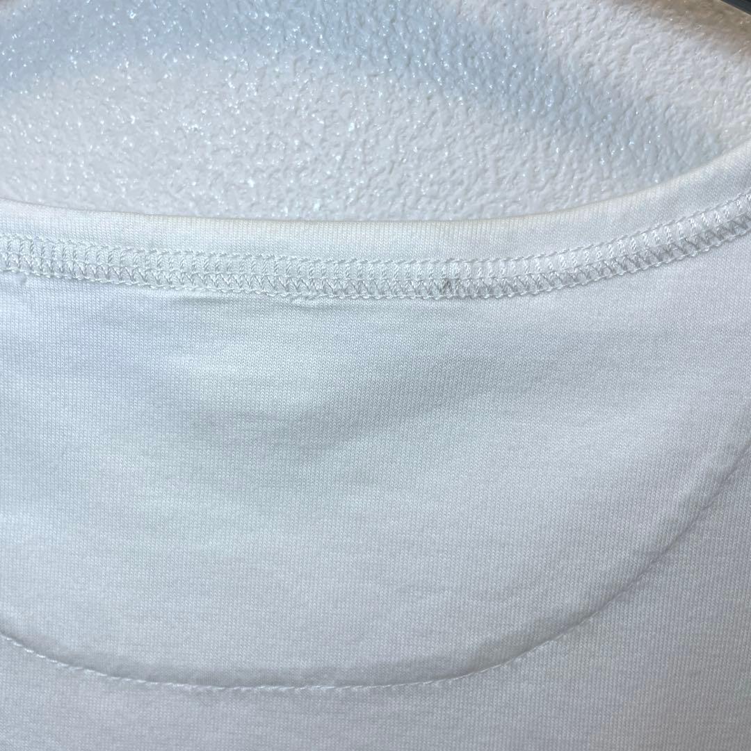 エルメス　白　刺繍入りポケット　Tシャツ