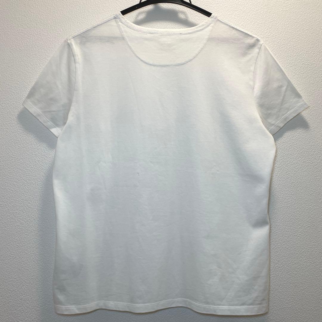 エルメス　白　刺繍入りポケット　Tシャツ