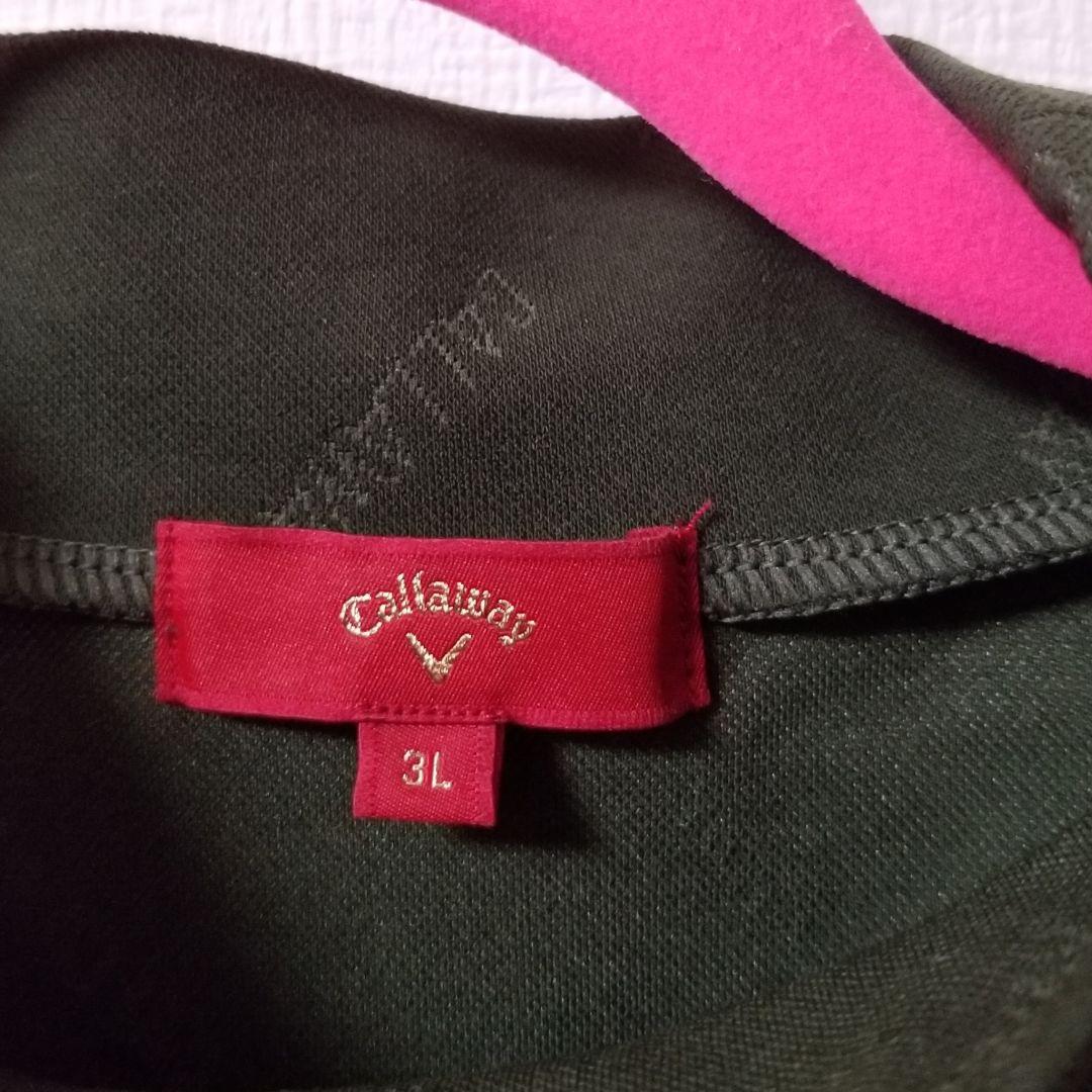 美品　キャロウェイゴルフCallawayモックネックシャツ3L　レッドレーベル