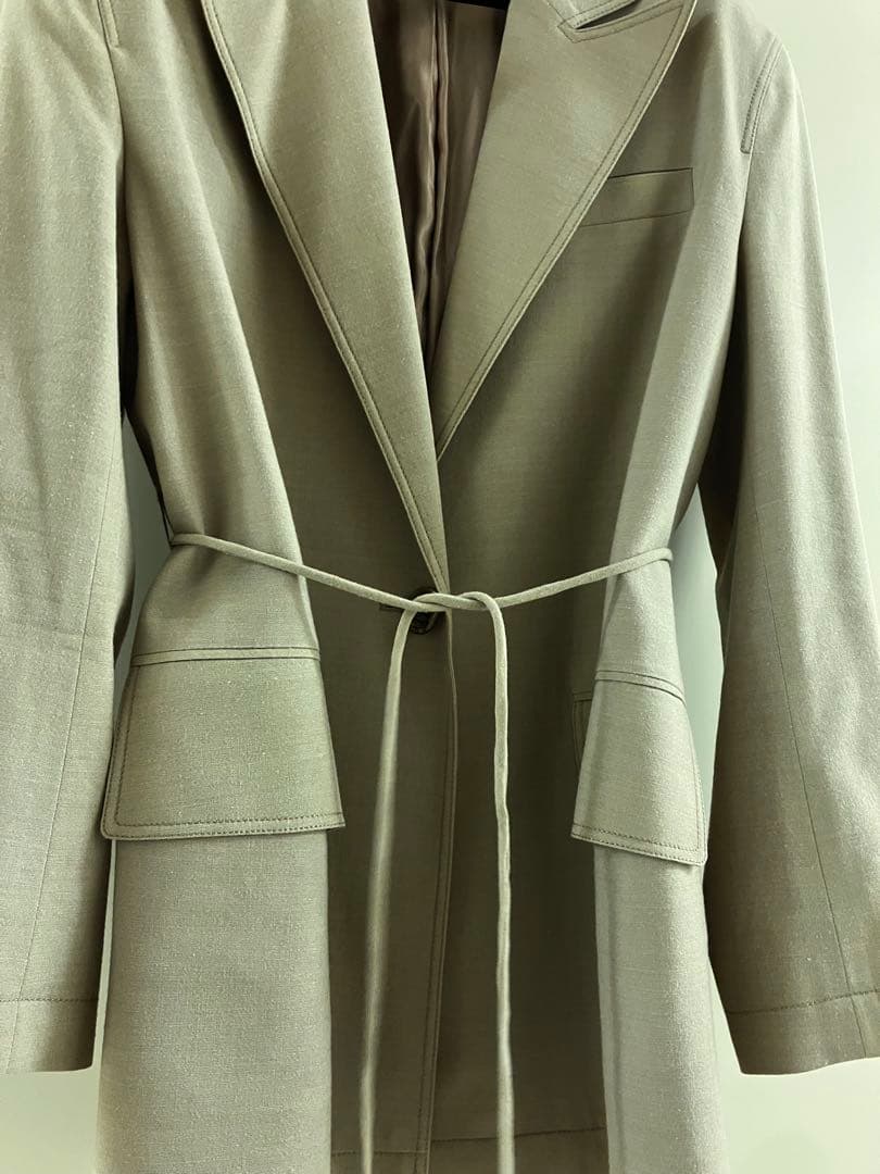 〓REJINA PYO〓 GREEN-BEIGE NYLON混JACKET