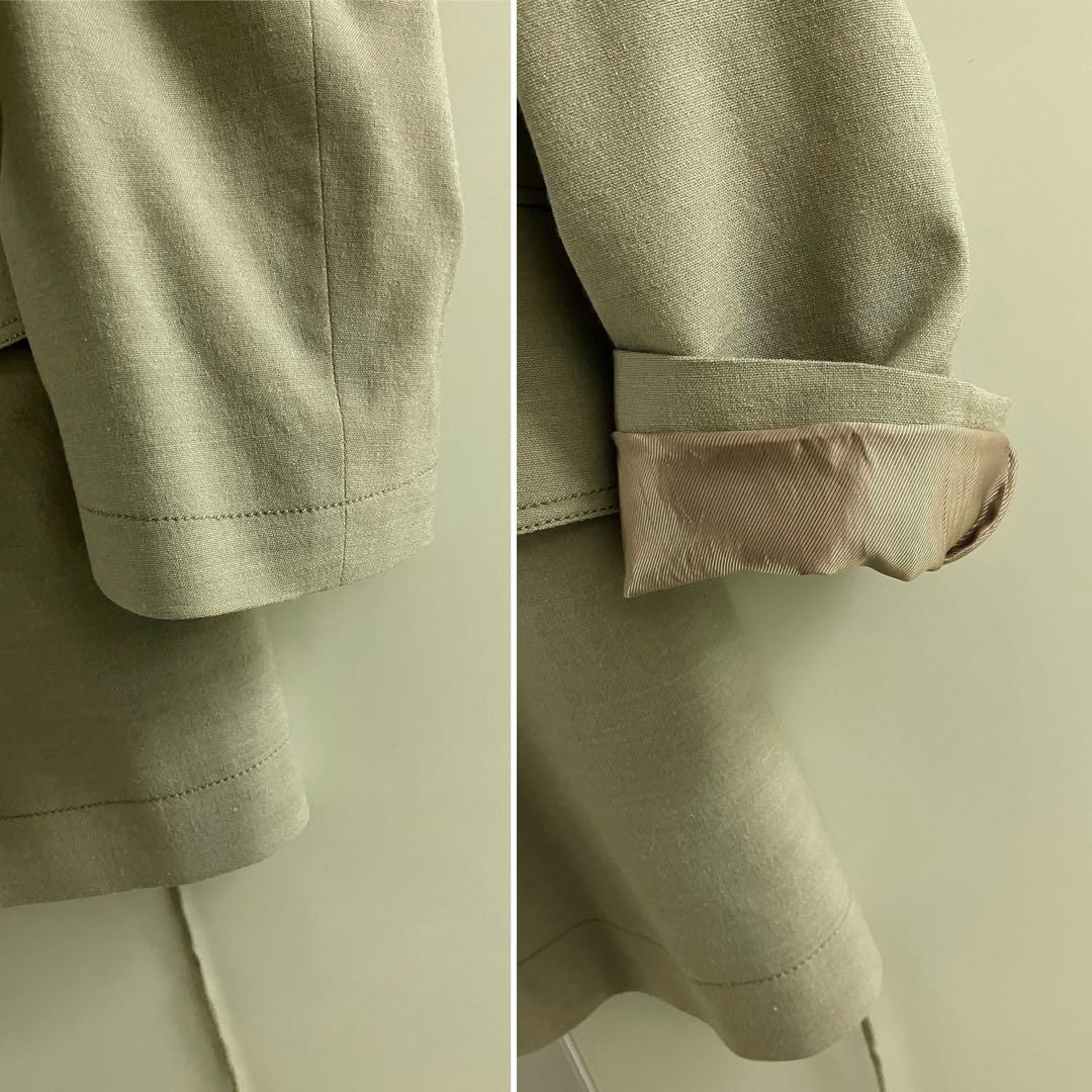 〓REJINA PYO〓 GREEN-BEIGE NYLON混JACKET
