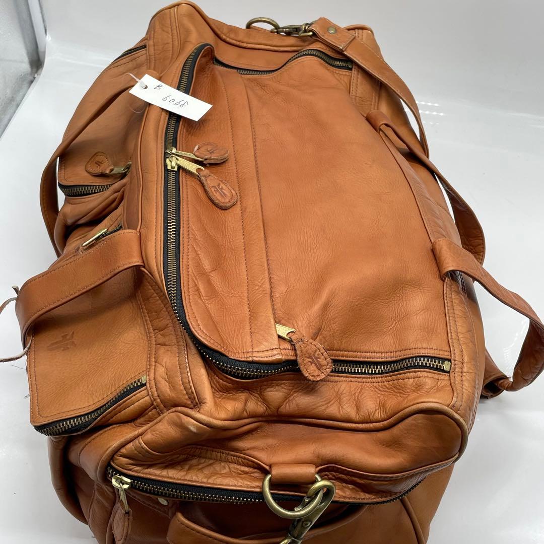 BN6068●FRYE レザーボストンバッグ 2WAY キャメル ビンテージ