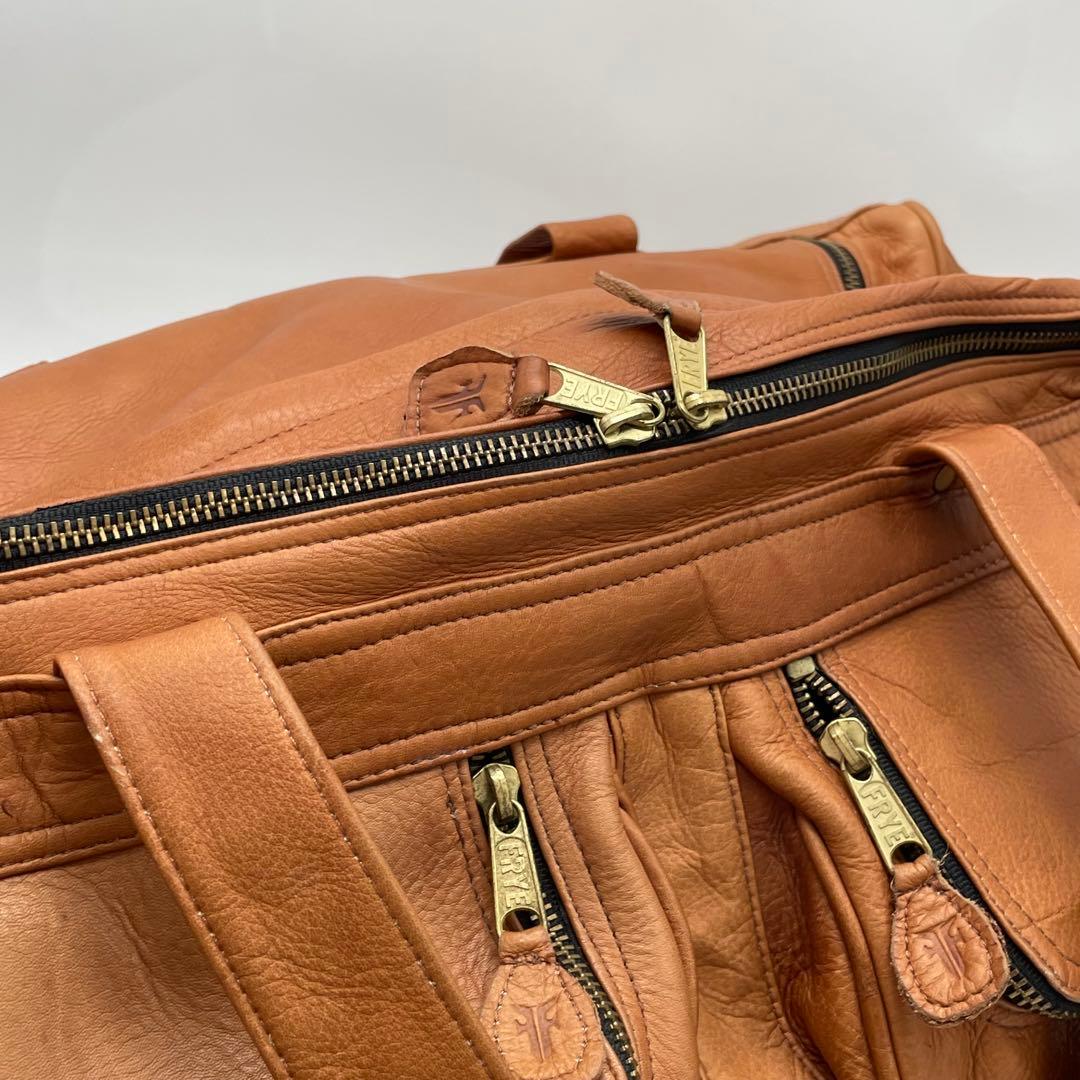 BN6068●FRYE レザーボストンバッグ 2WAY キャメル ビンテージ