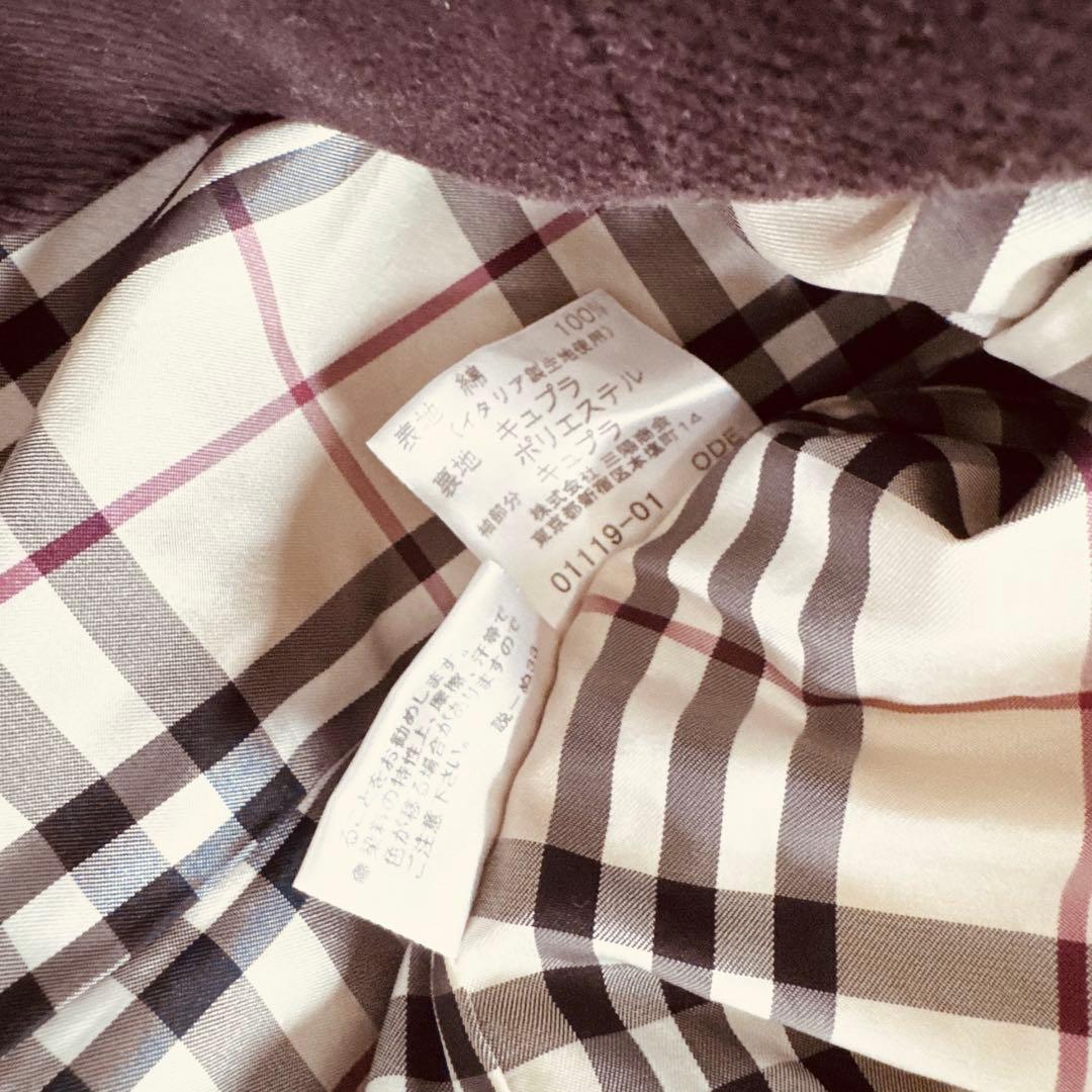 BURBERRYLONDON ノバチェック　コーデュロイ テーラードジャケット