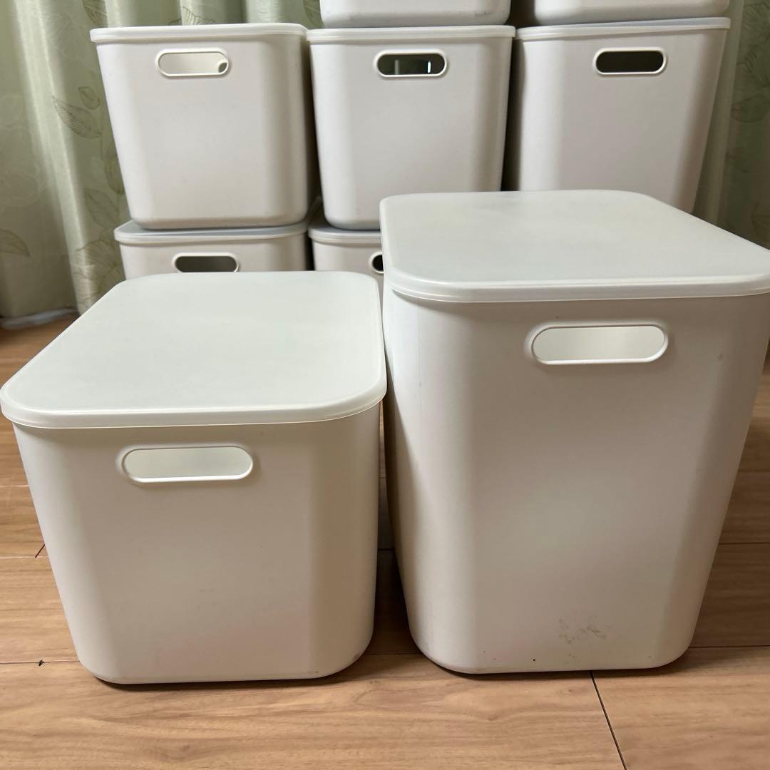 無印良品　やわらかポリエチレン　ケース　L×9 深×1 10個セット蓋付き