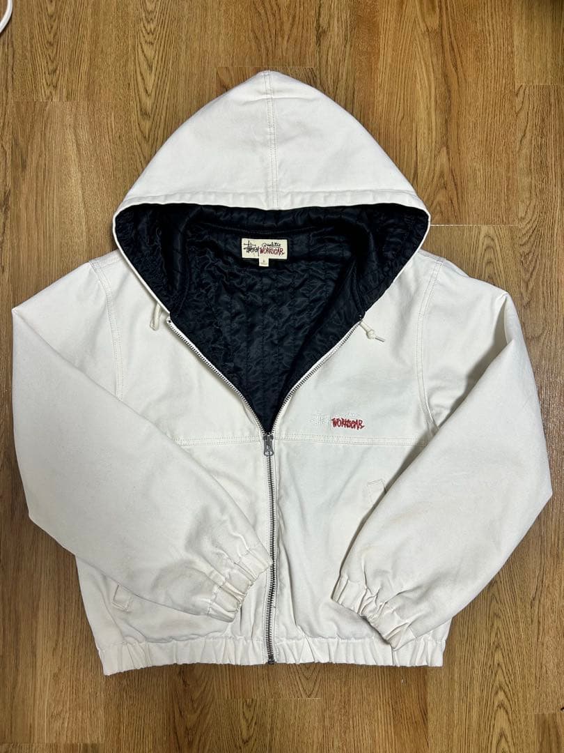 stussy ワークジャケット 白 s
