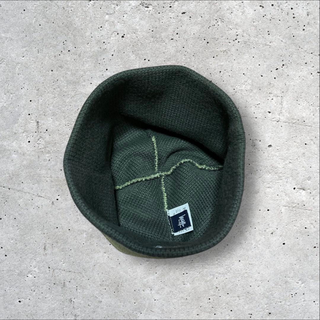 old stussy 紺タグ 90s ビーニー ニット帽　グリーン　美品