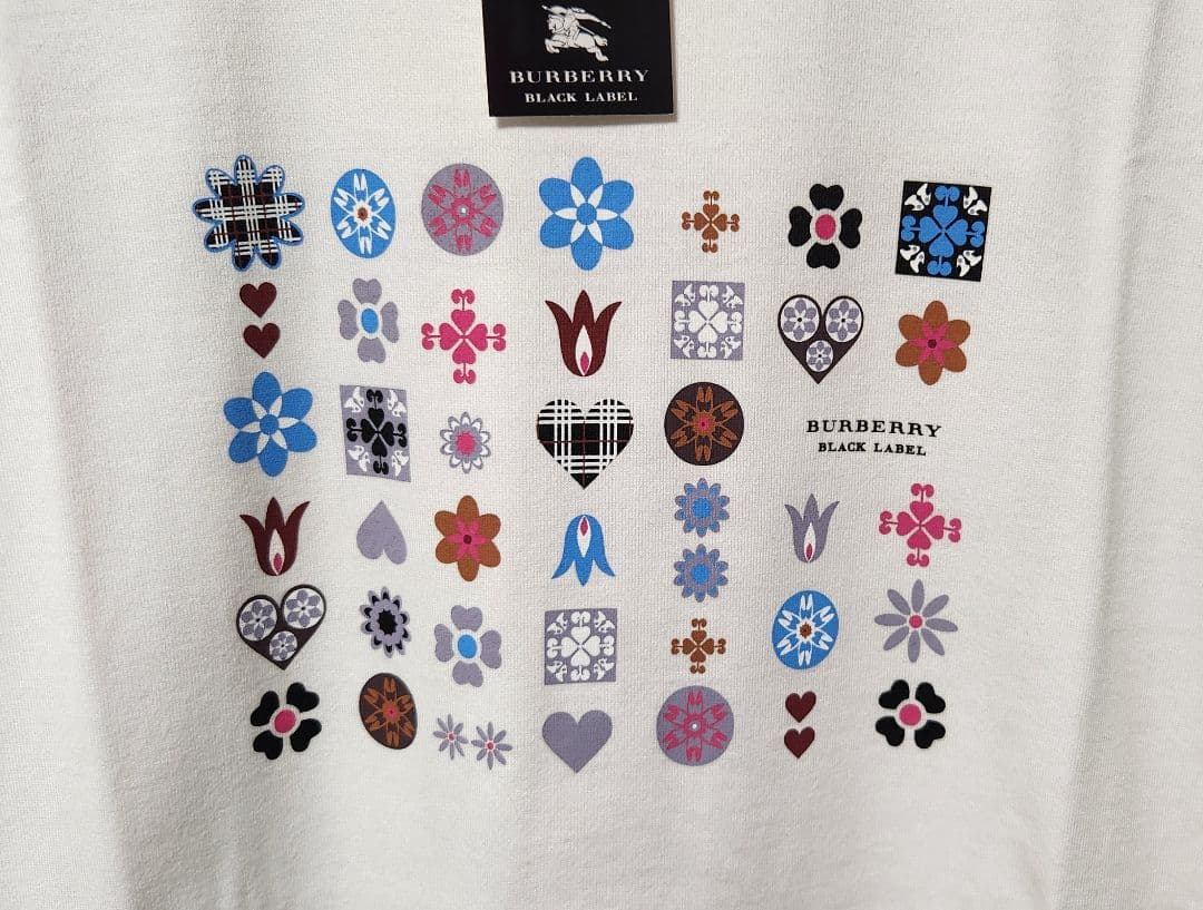 ☆新品 BURBERRY BLACK LABEL ロゴプリント Tシャツ L