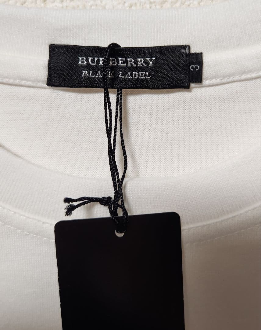 ☆新品 BURBERRY BLACK LABEL ロゴプリント Tシャツ L