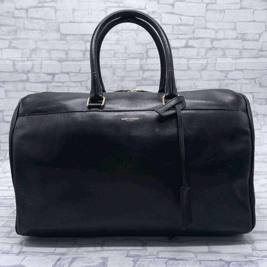 SAINT LAURENT ブラック ボストンバッグ 2way ショルダーベルト